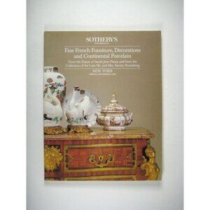 Sothebys 1985 Catalog 5388 Fine French Furniture Decoration Porcelain Pansa